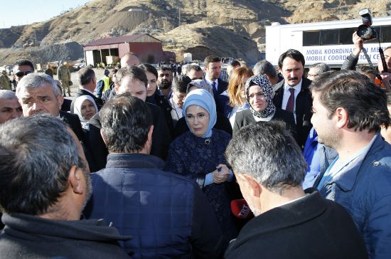Emine Erdoğan Siirt'teki maden faciası bölgesinde
