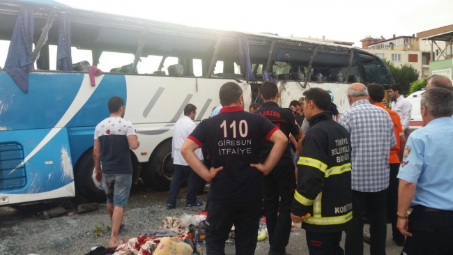 Giresun'da tur otobüsü faciası: 38 yaralı