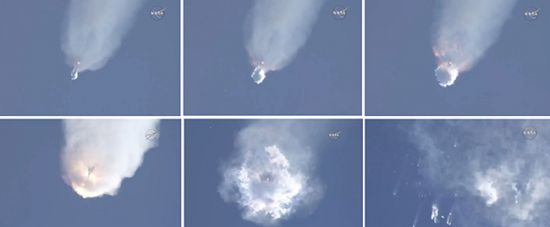 Falcon 9 havada infilak ederek parçalara ayrıldı