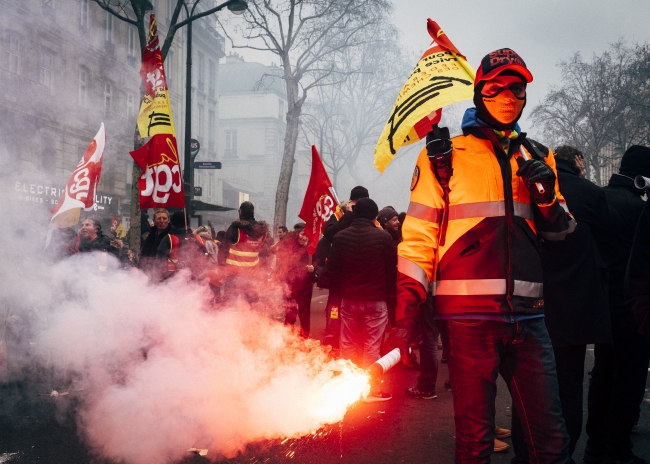 Fransa Avrupa'da grev rekoru kırdı