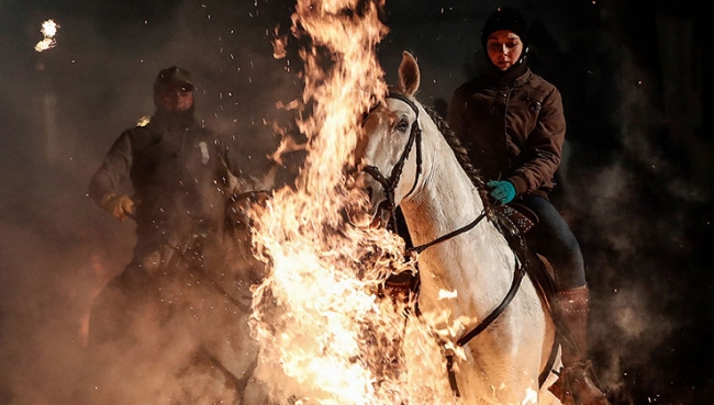 Beş asırlık İspanyol geleneği: Atlar ve ateş