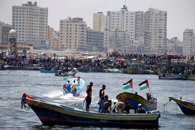 İsrail'in Gazze ablukası bu kez denizde protesto ediliyor