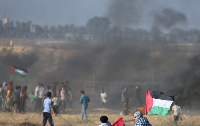 Gazze'de Büyük Dönüş Yürüyüşü gösterilerinde 17'nci Cuma