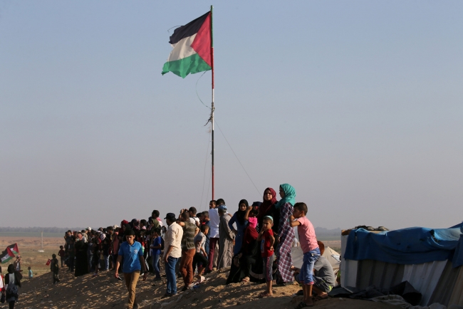 Gazze'de Büyük Dönüş Yürüyüşü gösterilerinde 17'nci Cuma