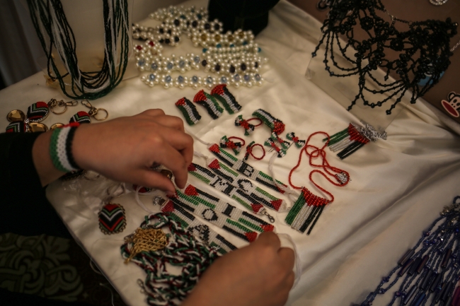 Gazze'de Filistin kültürüne ait ürünler sergileniyor