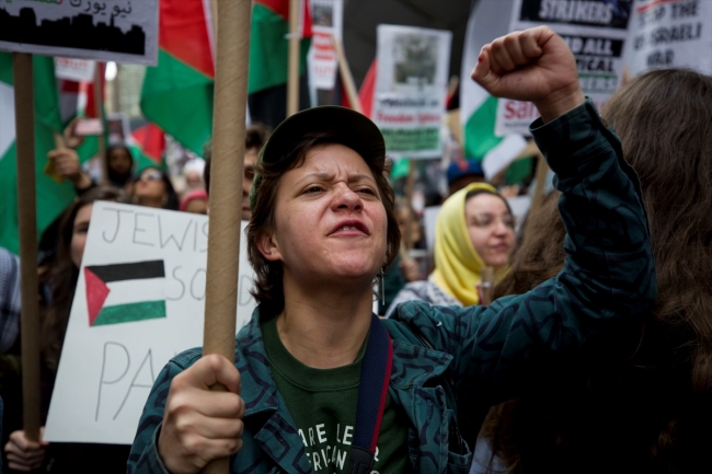 İsrail'in Gazze katliamı ABD'de protesto edildi
