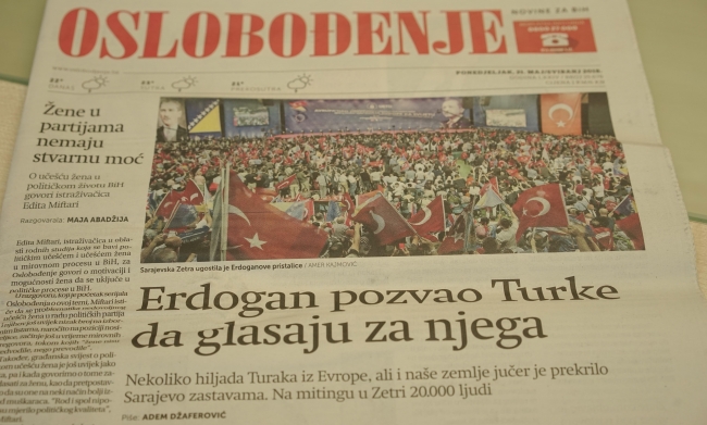 Cumhurbaşkanı Erdoğan'ın Bosna Hersek ziyareti manşetlerde