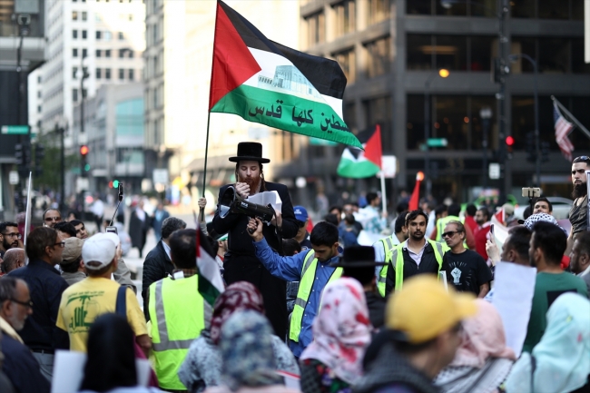 Chicago'da 'Filistin'e destek' yürüyüşü