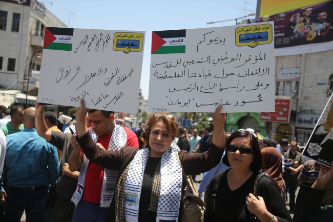 Filistinliler "Yüzyılın Anlaşması" planını protesto etti