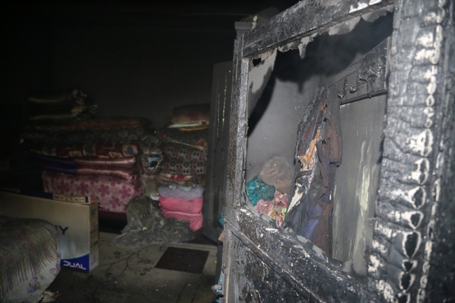 Kahramanmaraş'ta yangın çıkan evde mahsur kalan 7 kişi kurtarıldı