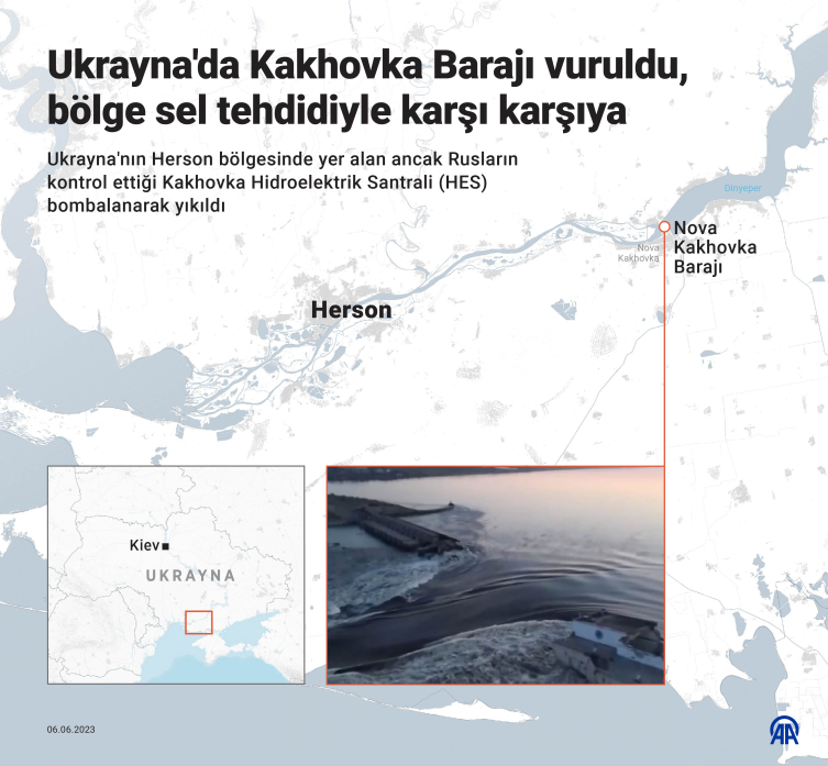 Rusya kontrolündeki Nova Kakhovka barajı vuruldu, tahliyeler başladı