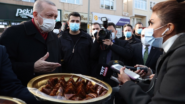Cumhurbaşkanı Erdoğan'dan esnaf ziyareti
