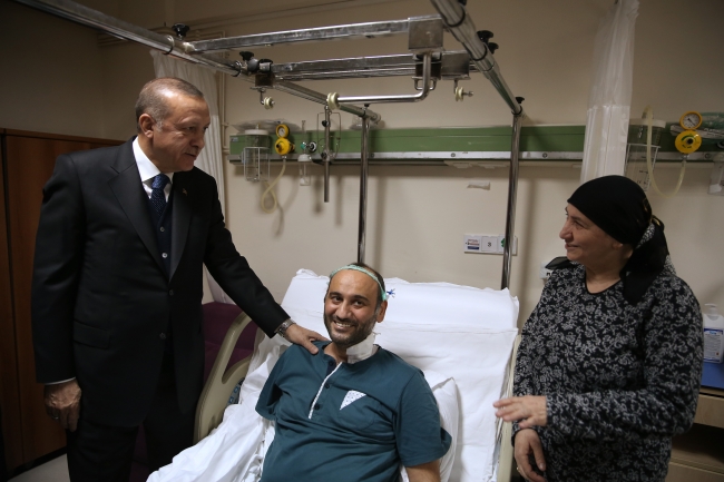 Cumhurbaşkanı Recep Tayyip Erdoğan ve Başbakan Binali Yıldırım'dan hasta ziyareti