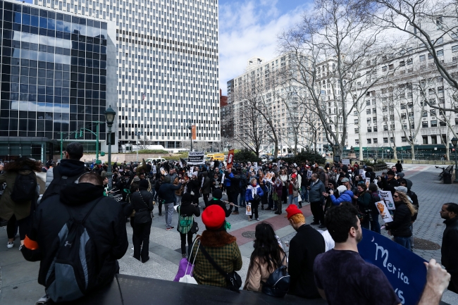 New York'ta Yeni Zelanda'daki terör saldırılarına protesto