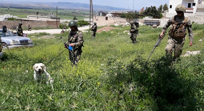 Afrin'de tuzaklanan patlayıcıların imhasına devam ediliyor