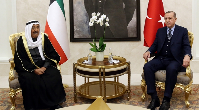 Cumhurbaşkanı Erdoğan, Kuveyt Emiri el Sabah'ı karşıladı