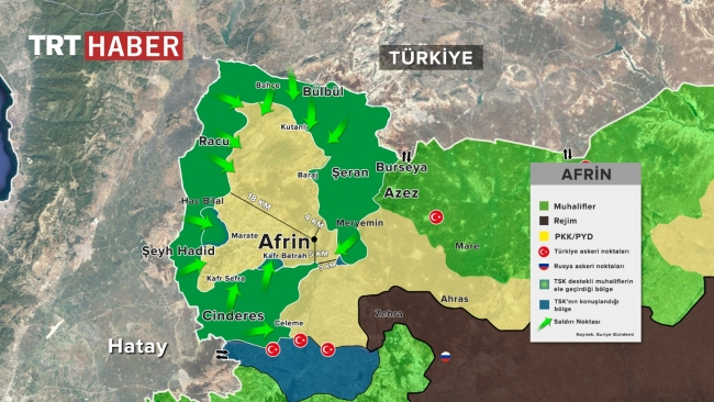 Afrin'de 7 köy daha teröristlerden arındırıldı