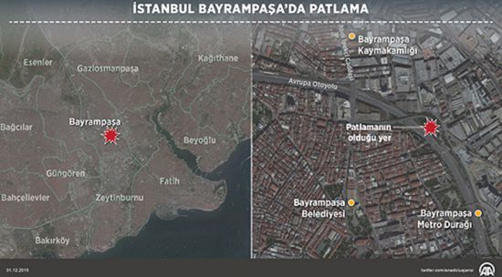 İstanbul'da metro istasyonu yakınında patlama