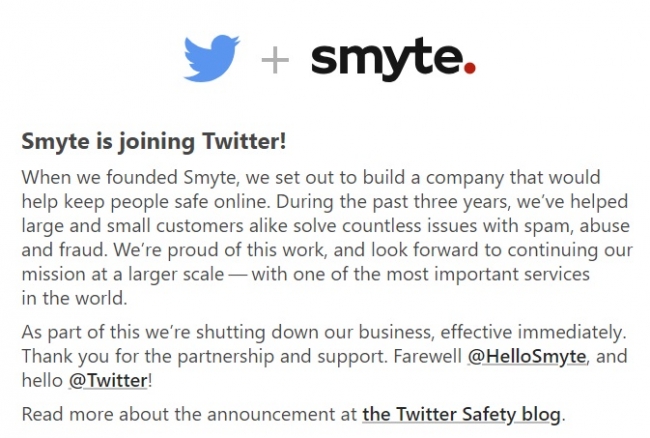 Twitter çevrimiçi güvenlik şirketini satın aldı