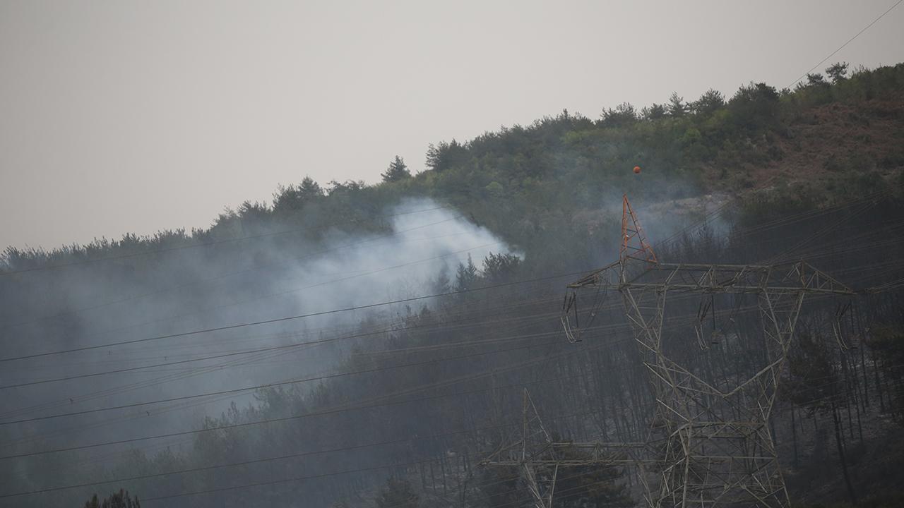 Fethiye'de düşen yıldırım ormanlık alanda yangın çıkardı