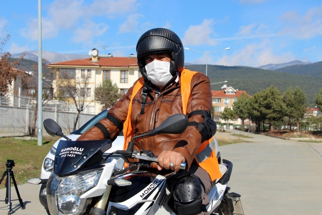 70 yaşında motosiklet hayalini gerçekleştirdi