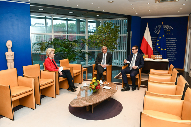 AB Komisyonu Başkanı Von der Leyen ve Polonya Başbakanı arasında sert tartışmalar yaşandı. Fotoğraf: DepoPhotos