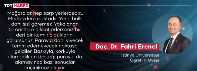 Teröristler mağara ve sığınaklara hapsoldu
