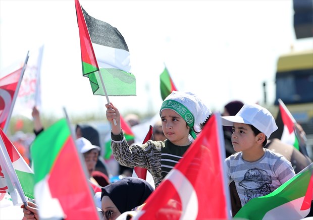 Büyük Kudüs Mitingi'nde yürekler Mescid-i Aksa için attı