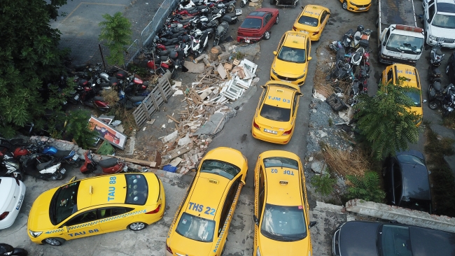 Polis denetimleri artınca yediemin otoparkları taksilerle doldu