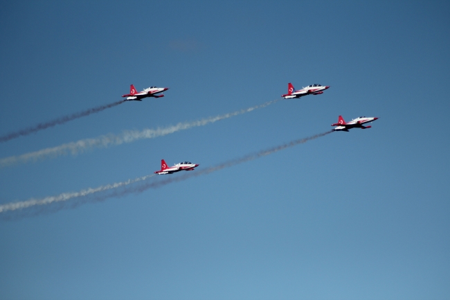 'Türk Yıldızları'nın provası nefesleri kesti