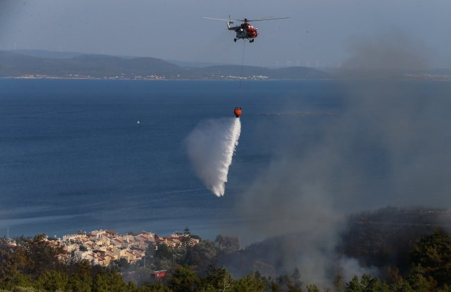 İzmir'deki orman yangını kısmen kontrol altına alındı
