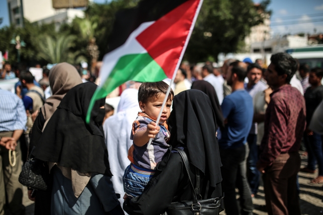 Gazze'de abluka protestosu