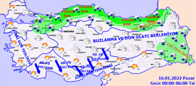 Meteoroloji, 19 kenti sarı ve turuncu kodla uyardı