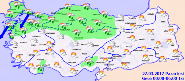 Bugün hava nasıl olacak? (26.03.2017)