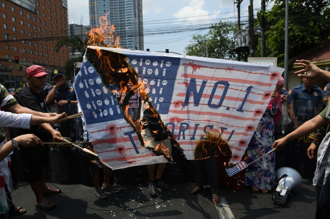 Filipinler'de İsrail ve ABD protestosu