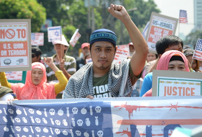 Filipinler'de İsrail ve ABD protestosu