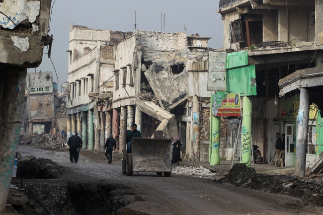 Terör örgütü DEAŞ işgali Musul'u hayalet kente çevirdi. Fotoğraf: AFP