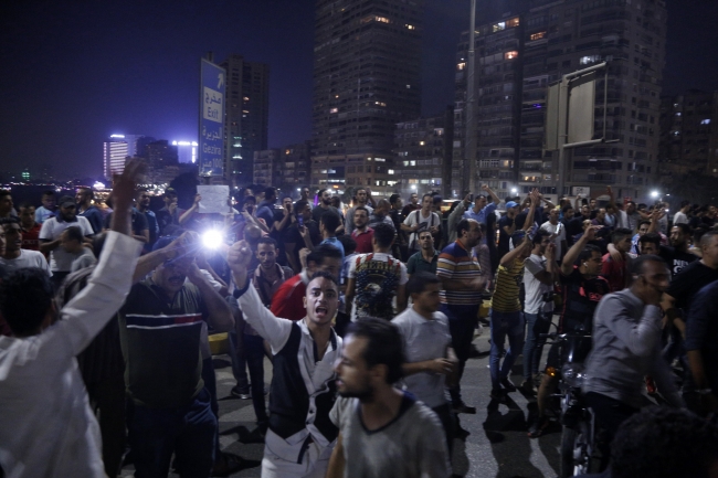 Sisi karşıtı protestolar. Kahire. Fotoğraf: AFP