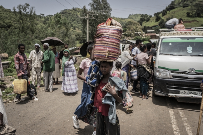 Çatışmalardan kaçan Etiyopyalılar. Fotoğraf: AFP