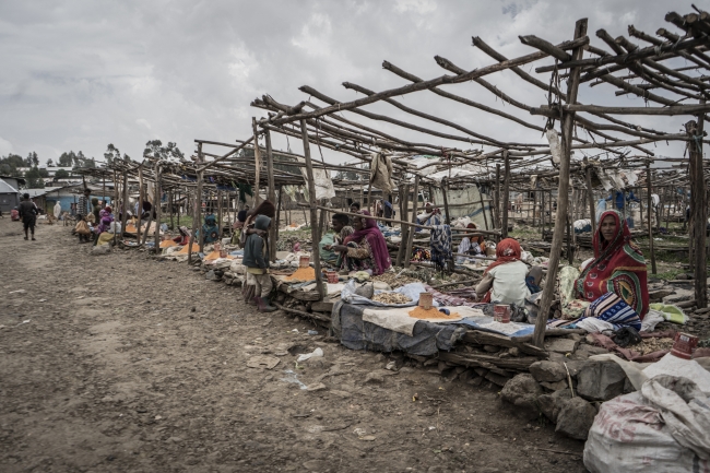 Gondar şehrinde bir baharat pazarı. Fotoğraf: AFP