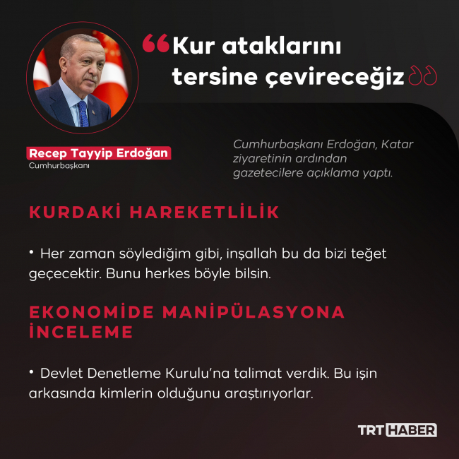 Cumhurbaşkanı Erdoğan: Derdimiz düşük faizle yatırımı teşvik etmek