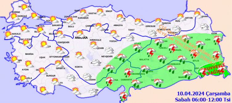 Yurdun güneydoğusu bayramı yağışla karşılayacak