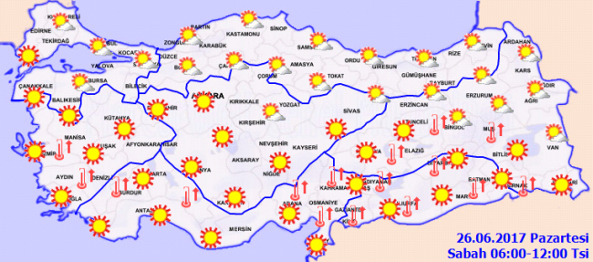 Bugün hava nasıl olacak? 26 Haziran 2017