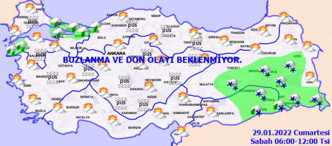 Meteoroloji'den buzlanma, don ve çığ uyarısı