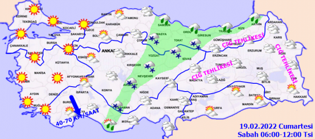Doğu'da çığ, Batı Akdeniz'de fırtına bekleniyor