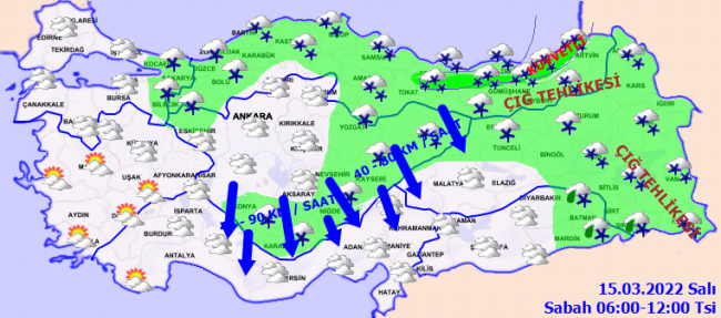 Akdeniz Bölgesi için fırtına uyarısı