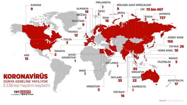 Koronavirüs salgınında son durum: Ne kadar yayıldı, hangi ülkelere sıçradı?