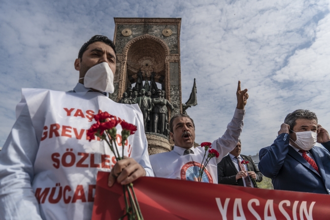 Uyarılara rağmen Taksim'e yürümek isteyen 15 kişi gözaltına alındı
