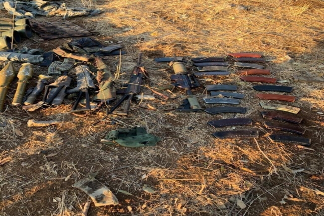 Teröristlere ait silah. Fotoğraf: MSB