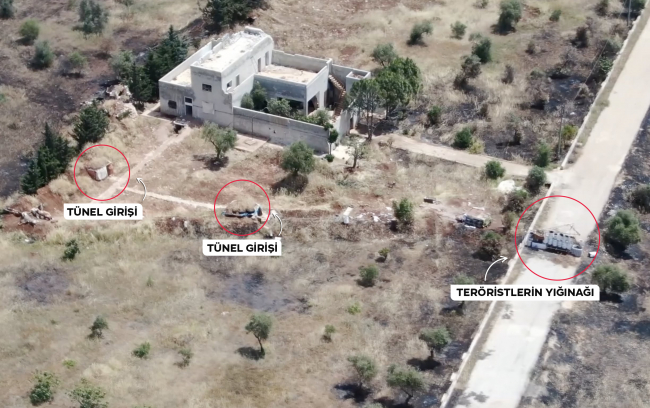 Tel Rıfat'ın tünel krokisi: AA dronuna ateş açtılar